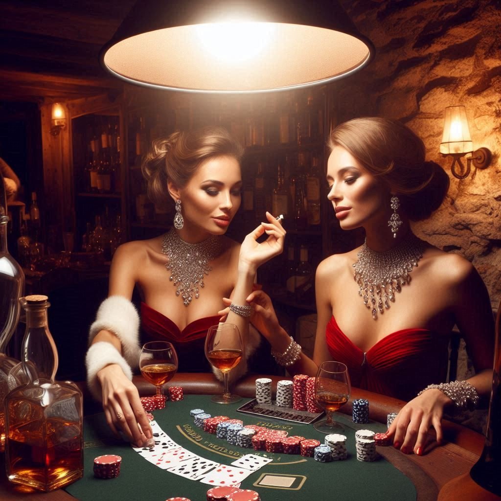 Tahap Ante — Kartu Awal Dibagikan Tampilan kartu awal dua pemain di Texas Hold'em Bonus
